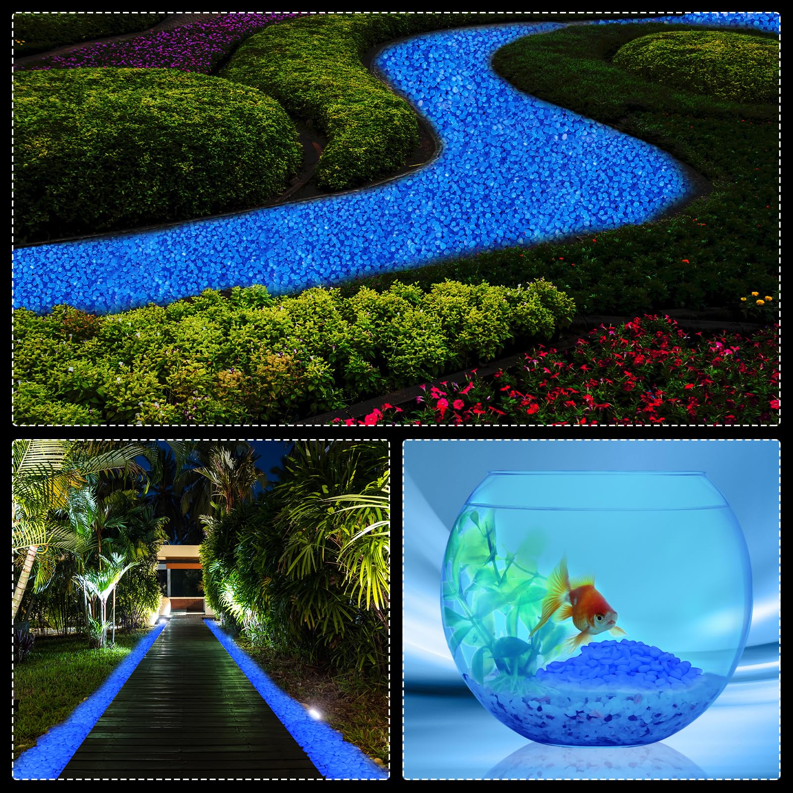 Sasylvia glow rocks ideal for landscaping and walkways