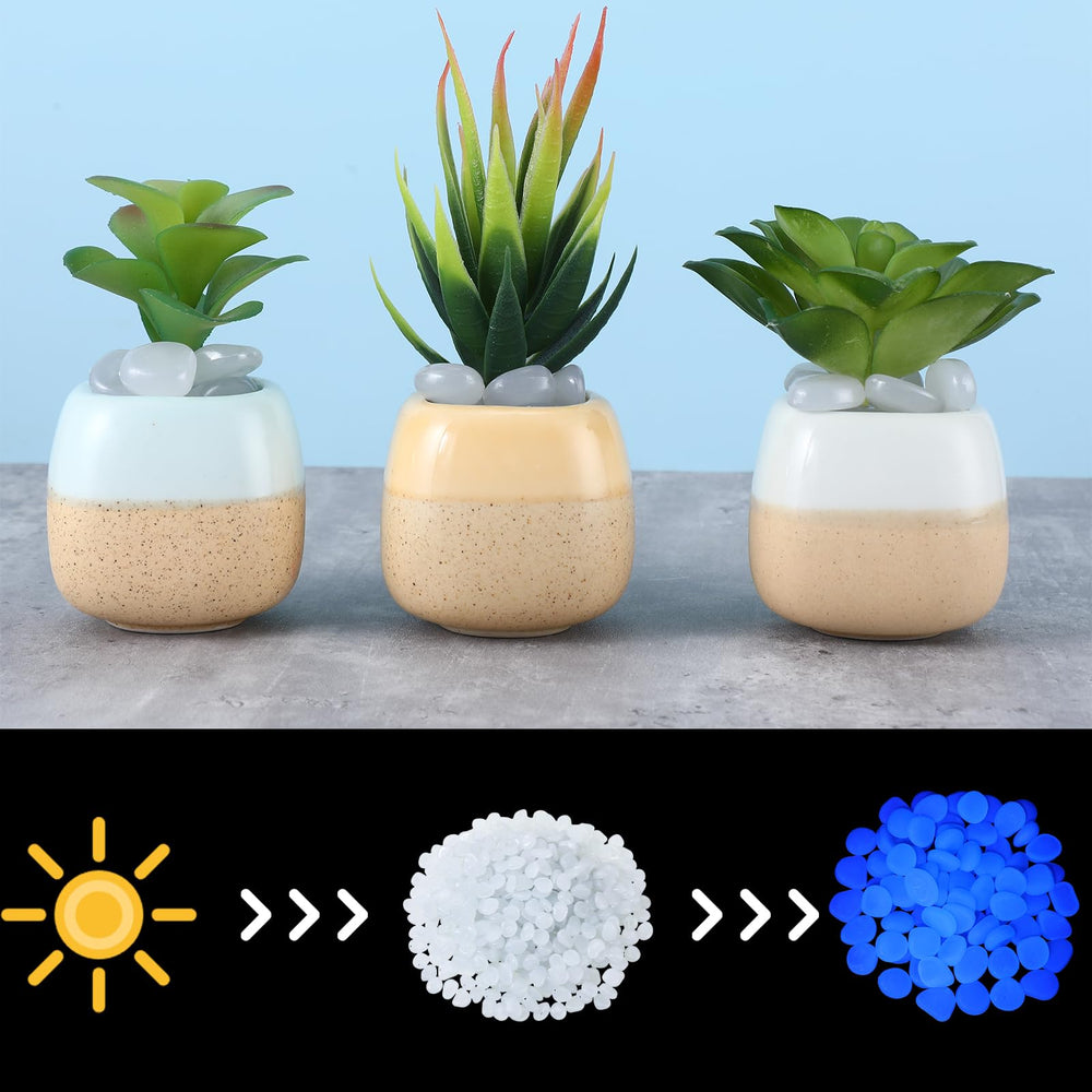 Sasylvia glow rocks walkway and garden decor enhances outdoor ambiance after dusk.