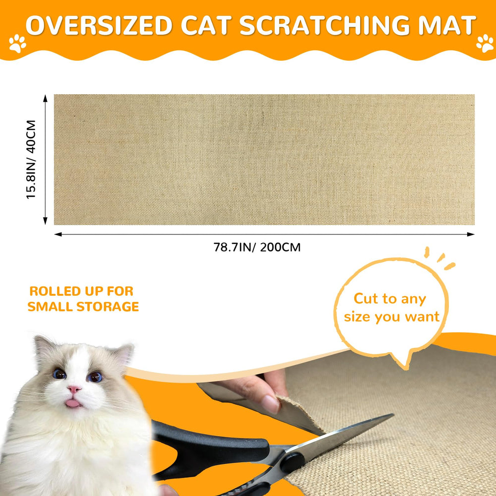 SATFOIV adhesive-backed jute mat adheres securely to furniture surfaces.
