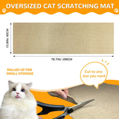 SATFOIV adhesive-backed jute mat adheres securely to furniture surfaces.