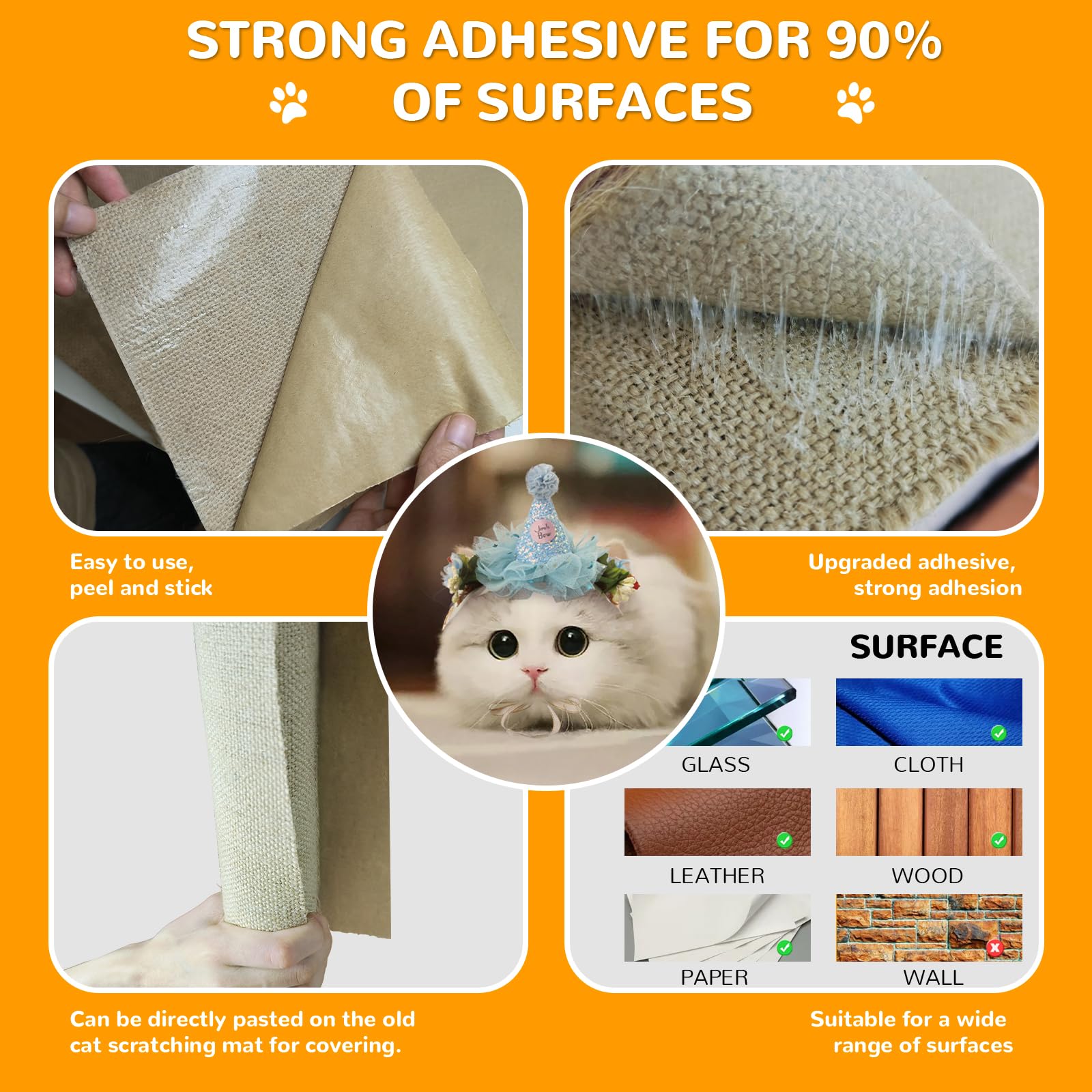SATFOIV jute mat supports multi-use setups like cat trees and posts.