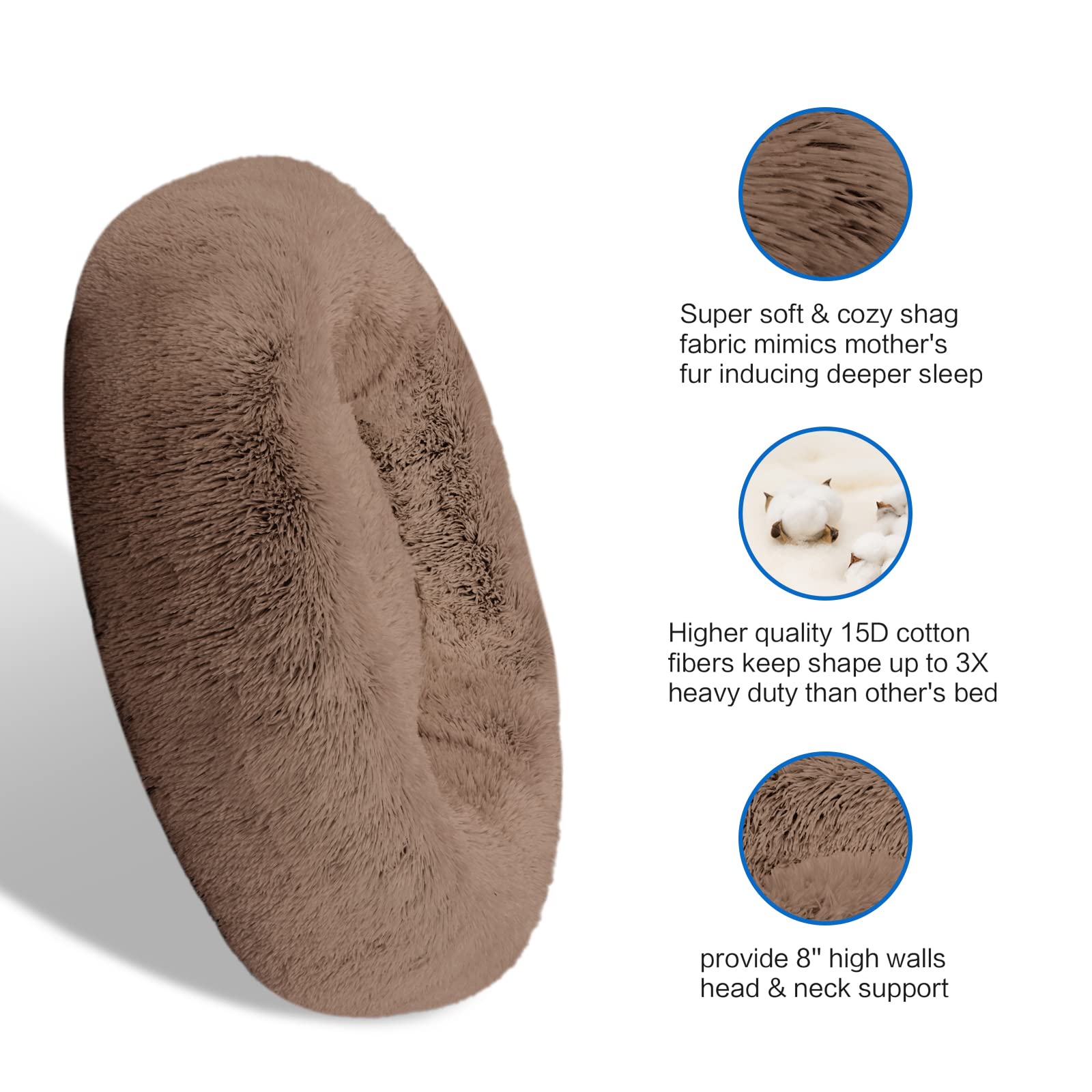 SAVFOX machine-washable donut bed makes cleanup quick after playtime