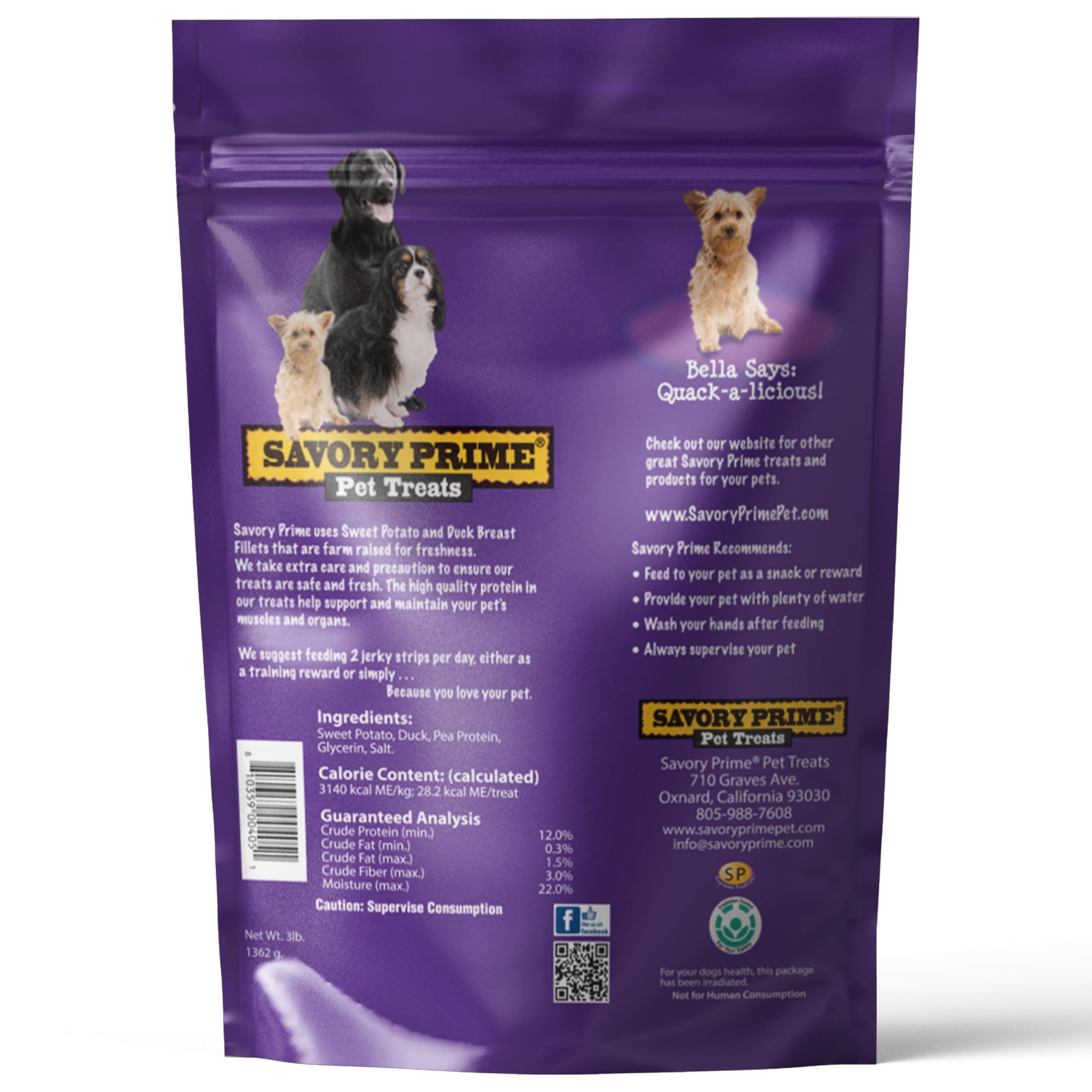 Savory Prime packaging highlights limited ingredients