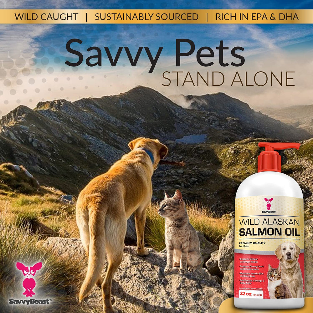 SavvyBeast digestive-friendly oil supports gentle mixing with meals.