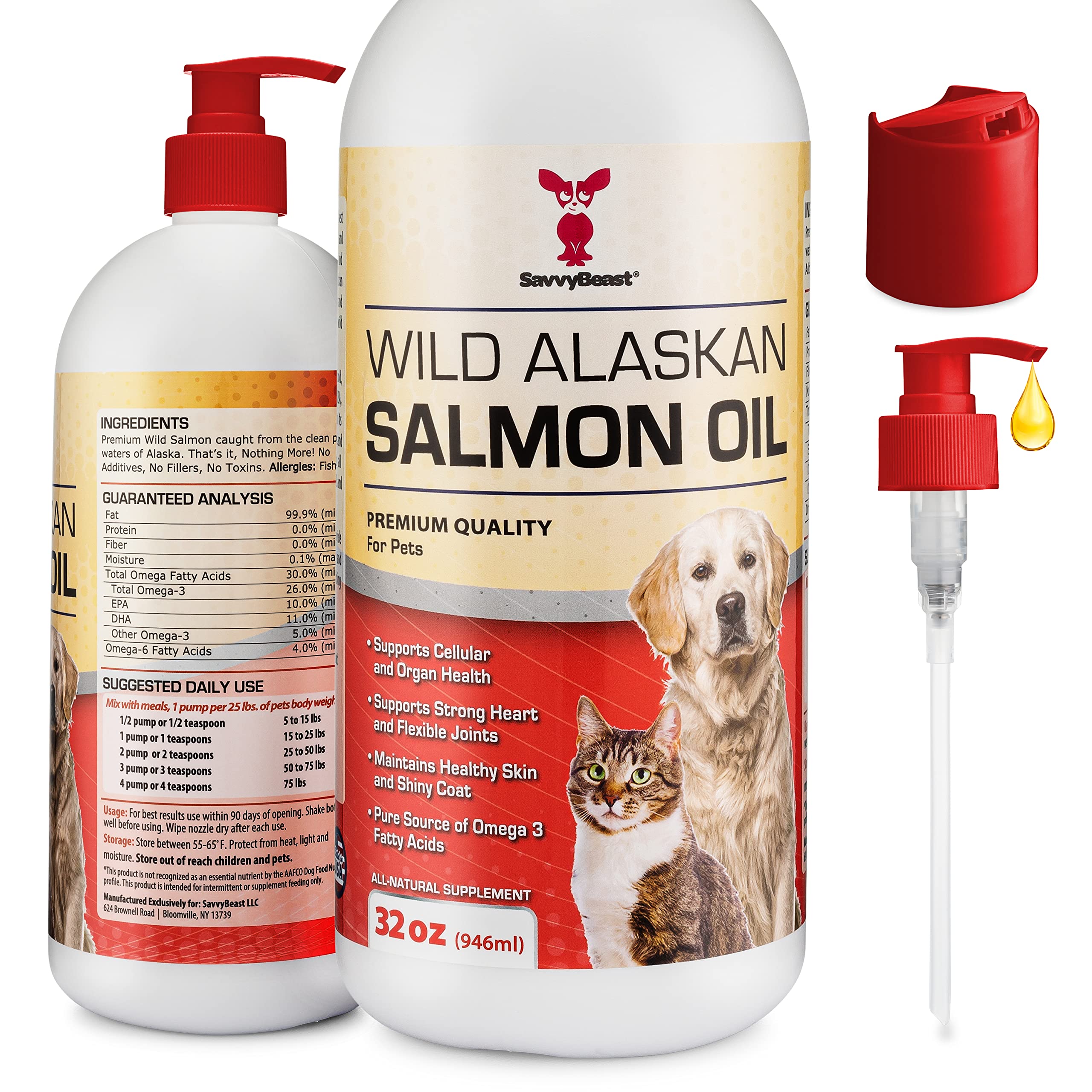 SavvyBeast natural-taste oil helps pets enjoy daily mealtimes.