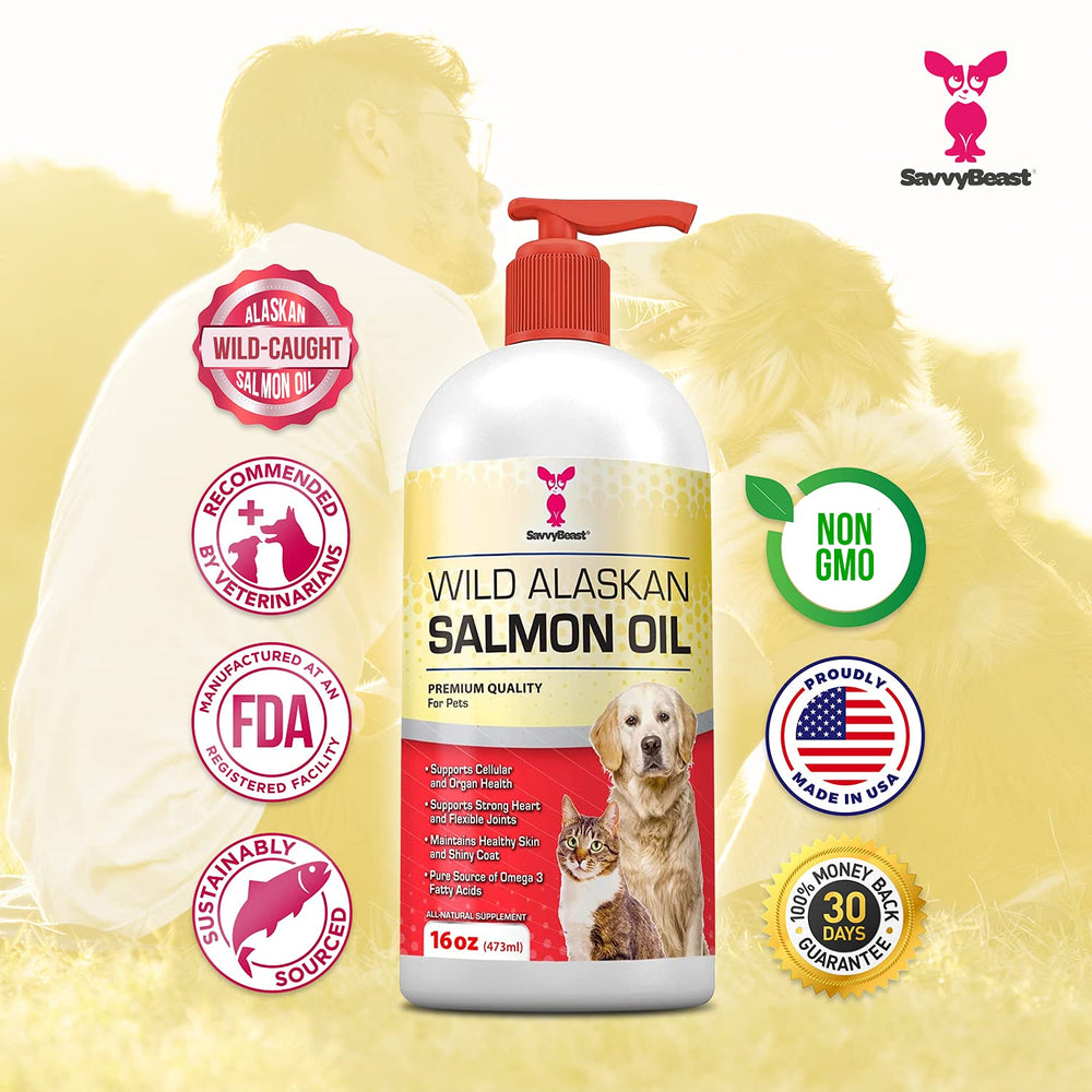 SavvyBeast Salmon Oil supports ferret care and daily supplementation
