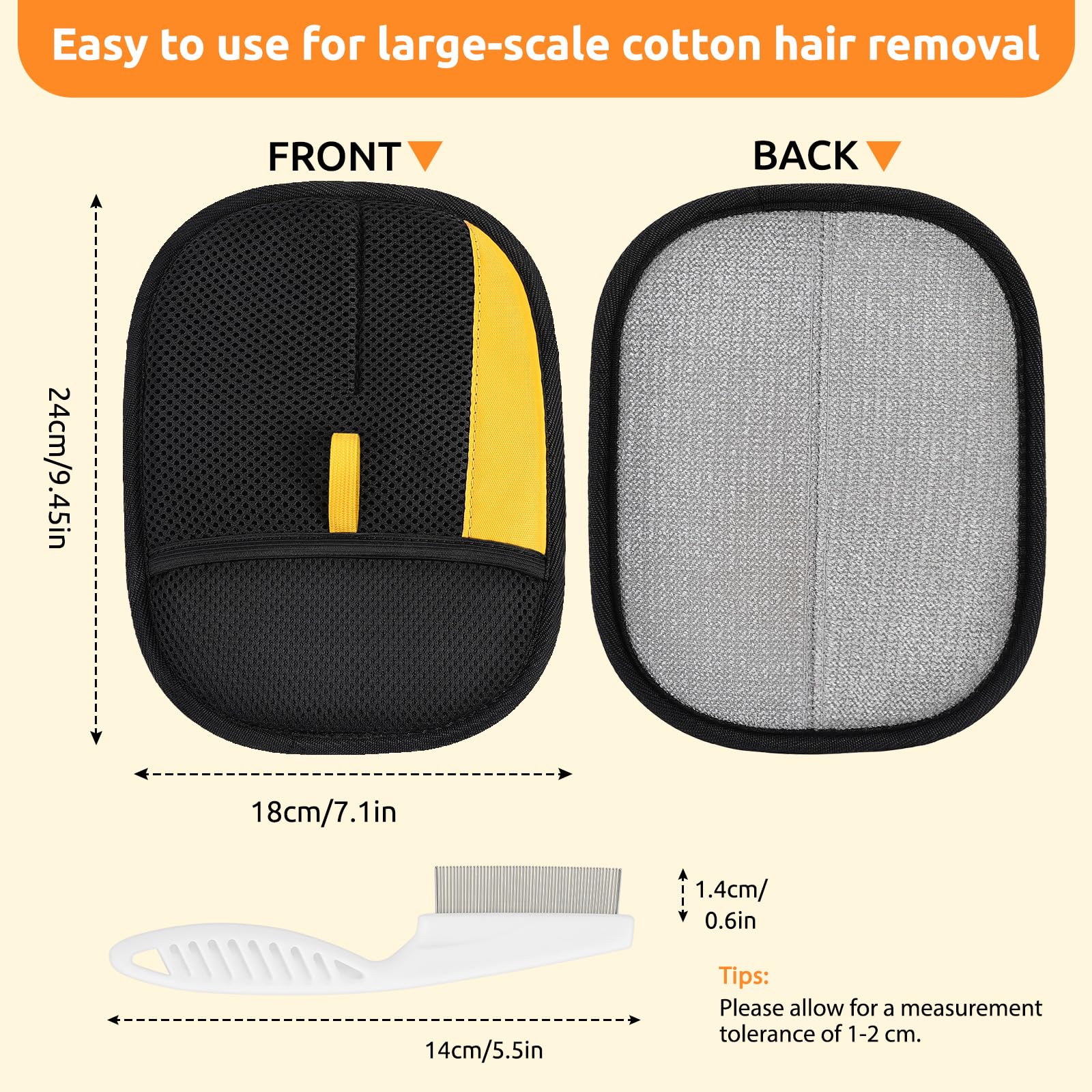 Instant lint attraction and fast cleaning surface on car seats.