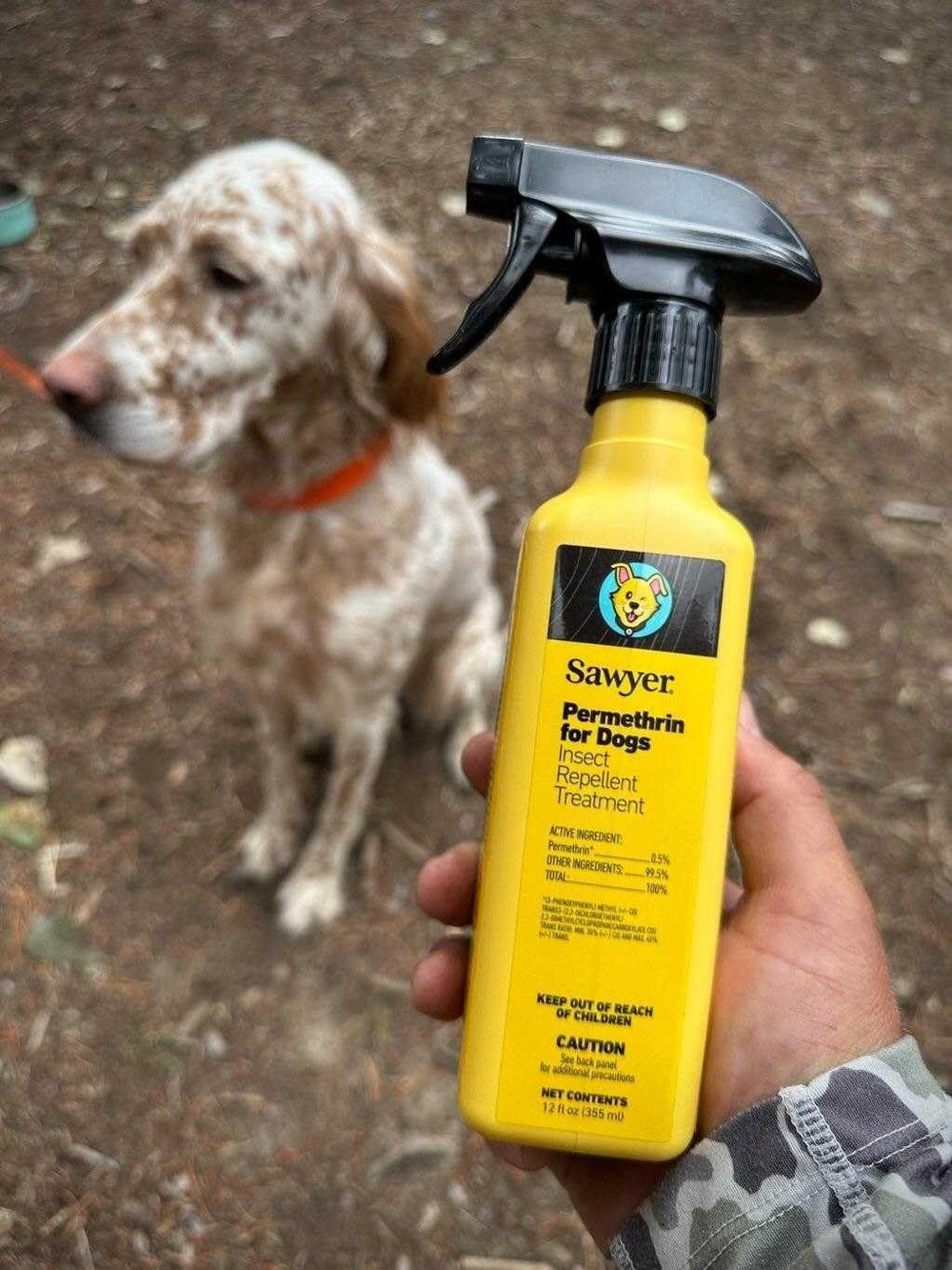 Sawyer Permethrin on boots and outdoor gear to deter ticks during hikes