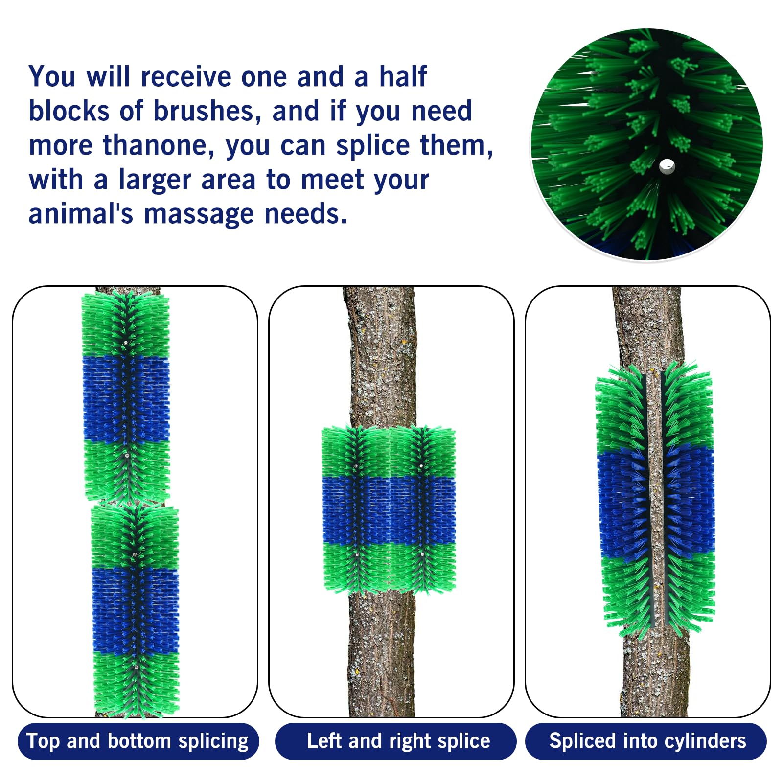 Sayutie Durable plastic bristles provide safe massaging without damaging fur