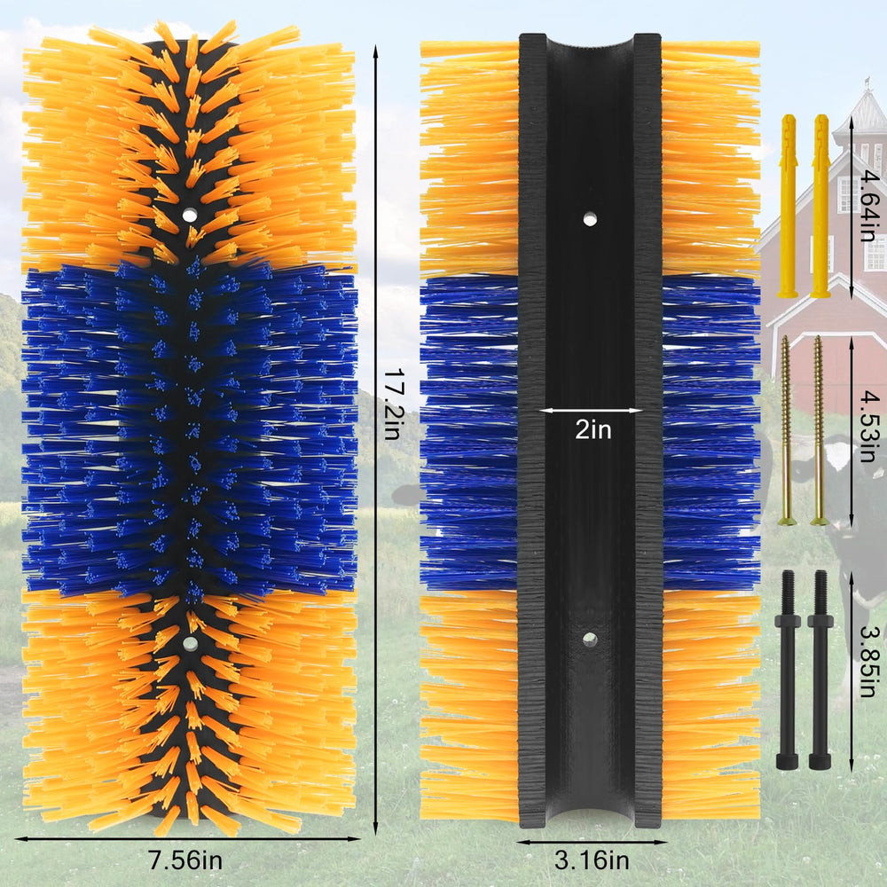Sayutie secure-mount brush with screws ensures stable placement in barns