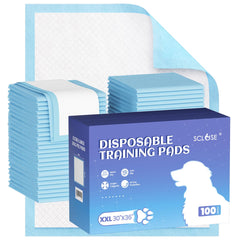 SCLOSE 100-pack pee pads for dogs, extra-large 30x36 inches, front view showing large surface.
