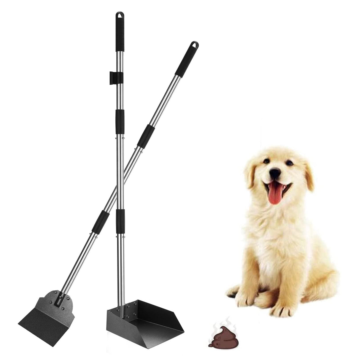 SCENEREAL dog pooper scooper tray-spade set for effortless yard cleanup.
