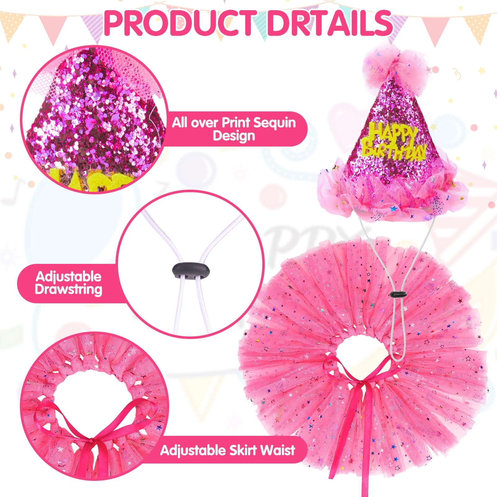 SCENEREAL rose red ensemble for stylish dog celebrations and photos