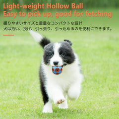 SCHITEC dog balls with bell sound bouncy rubber supports gentle chewing.