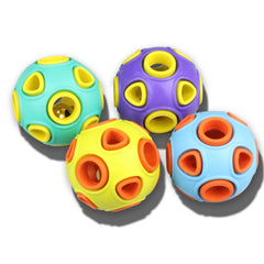 SCHITEC dog balls with bell sound jingle ball attracts pets during playtime.
