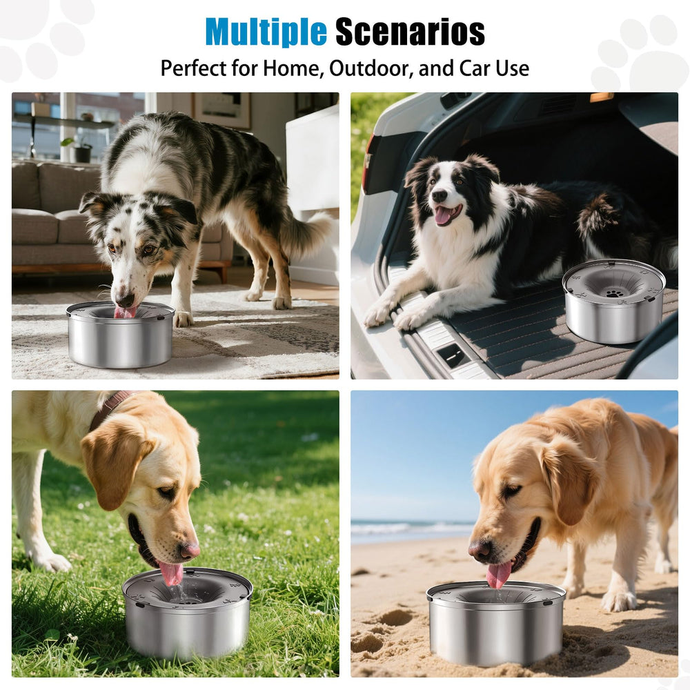 SCHITEC 1.2L bowl fits small dogs and cats for travel.