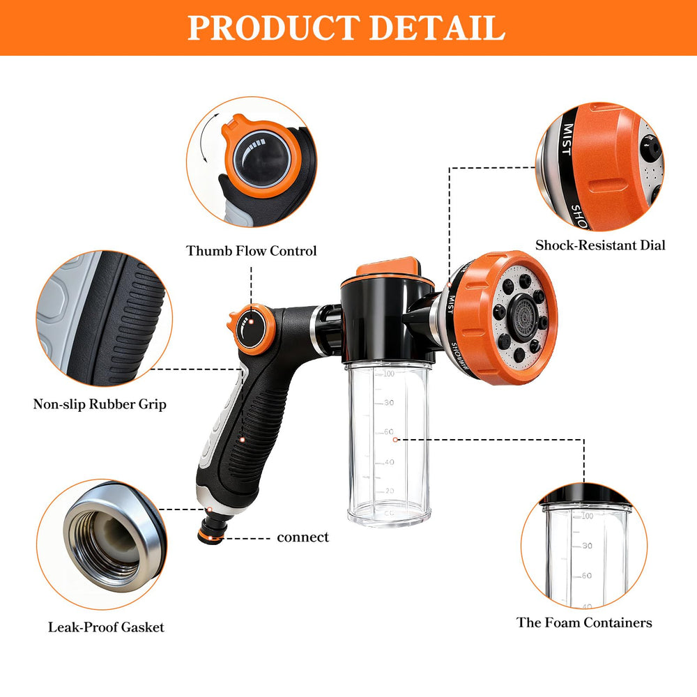 SCHITEC eight spray patterns on the dial offer versatile bathing.