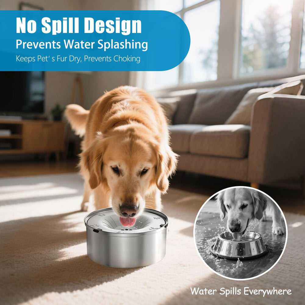 SCHITEC floating-disk inside-bowl promotes slow drinking and cleaner water.