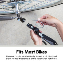 Schwinn Rascal rear doggy door enables easy pet in and out.