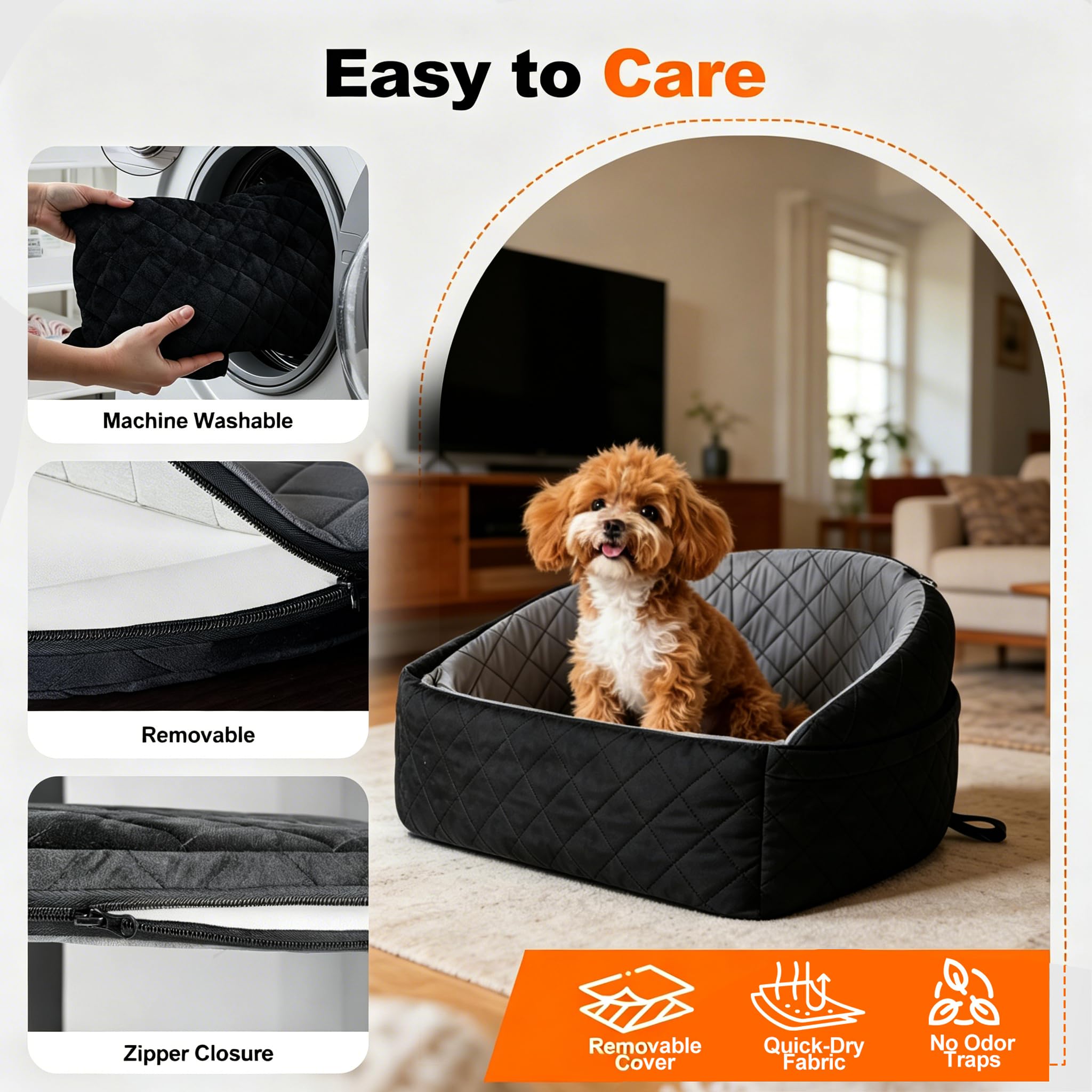 Scilulu dog car seat secure design with dual anchors keeps pets stable.
