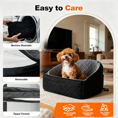 Scilulu dog car seat secure design with dual anchors keeps pets stable.