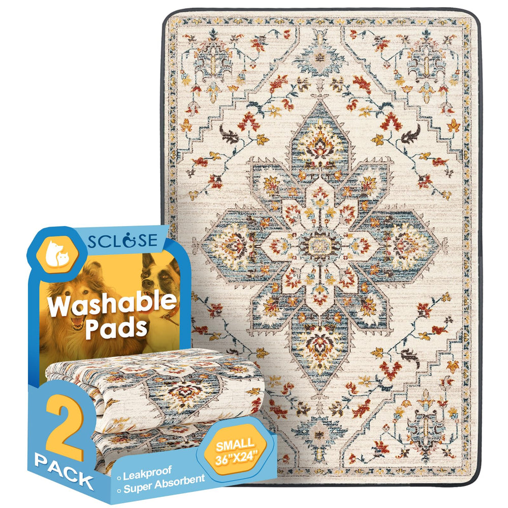 SCLOSE washable dog pee pad 36x24 provides durable floor protection.