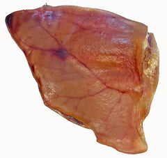 Scoochie Pet all-natural pig ears close-up, premium protein treat dogs crave.