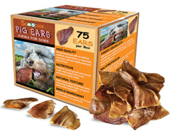 Scoochie Pet Brazilian Pig Ears pack, a natural long-lasting chew for dogs.