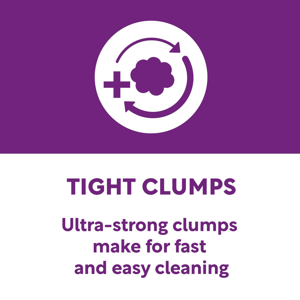 Scoop Away Advanced litter on box eases daily cleaning with strong clumps