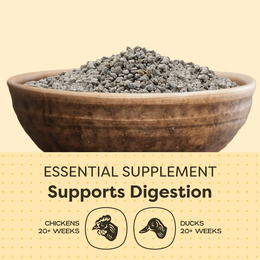 Scratch and Peck Layer Grit granule close up shows natural grit size for digestion