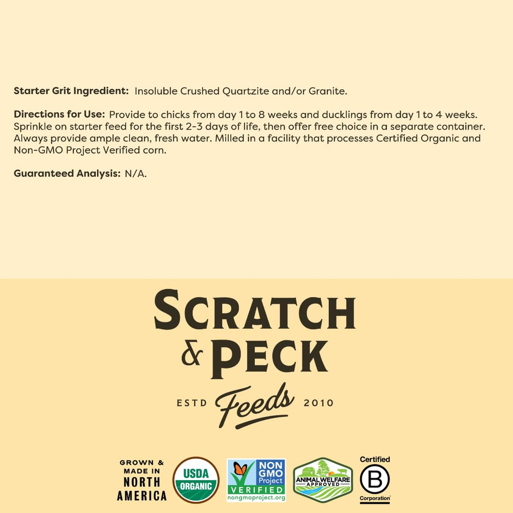 Scratch and Peck Starter Grit chicks-natural-behavior encourages foraging habits.