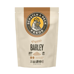 Scratch and Peck Whole Barley sprout-ready bag for fresh greens and nutrition.