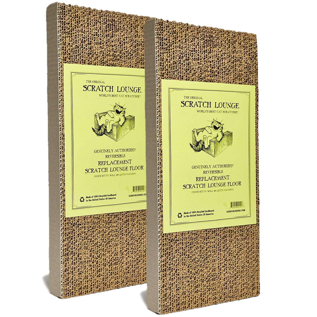 Scratch Lounge Original Two-Floor Refill Pack: durable scratch surface for cats.