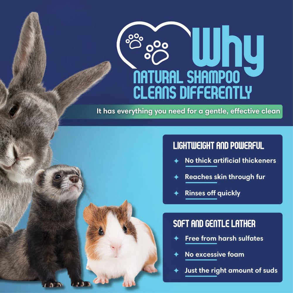 Scrubby Tails gentle foaming lather shown during grooming for easy application