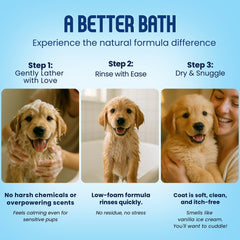 Scrubby Tails Organic Dog Shampoo ingredients oats aloe, soothing natural care