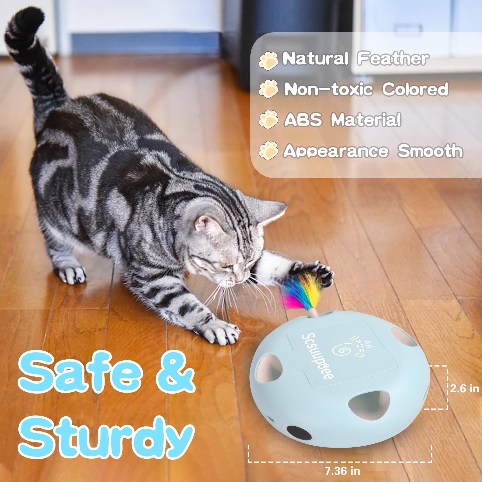 Scsuupoee toy rests on a non-slip base for stable play sessions