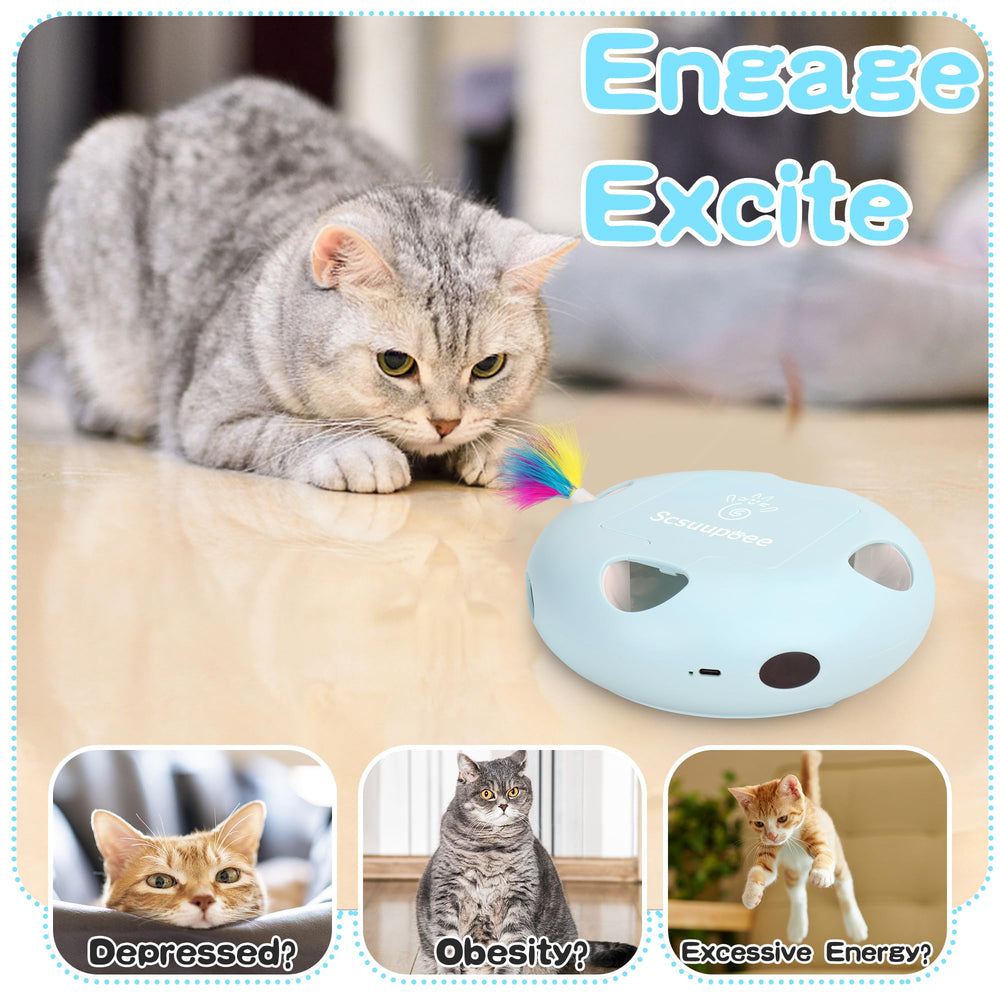 Scsuupoee smart sensor activates the toy when a cat passes nearby