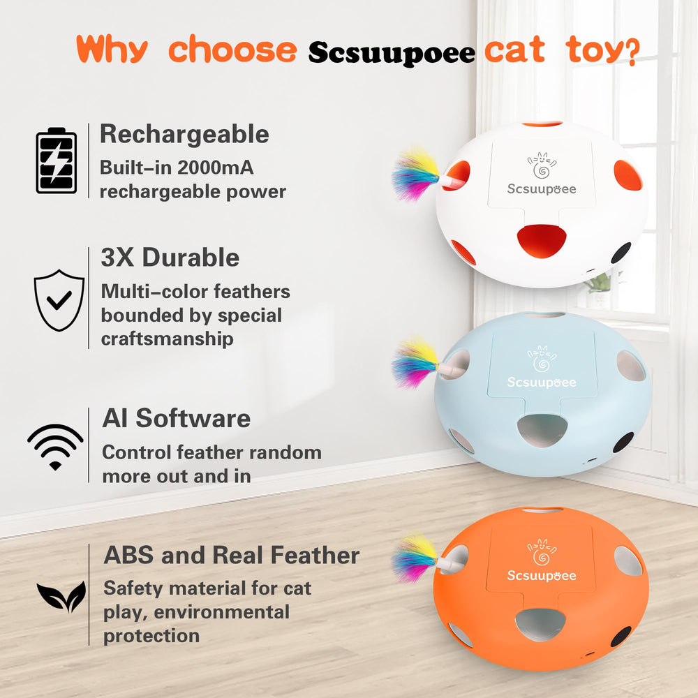 Scsuupoee USB Type-C charging keeps the toy ready for longer play