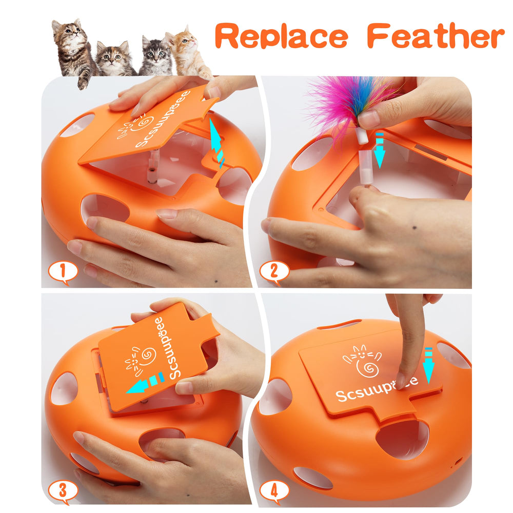 Scsuupoee detachable feathers for easy cleaning and swaps.
