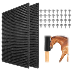 SCyiqifa horse scratch pad 2-pack, front view, versatile for livestock scratching and rubbing.