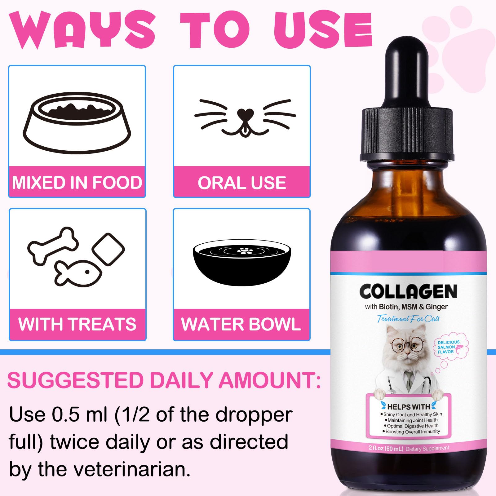 SDJUFEI biotin enhanced collagen supports shiny coat and healthy skin