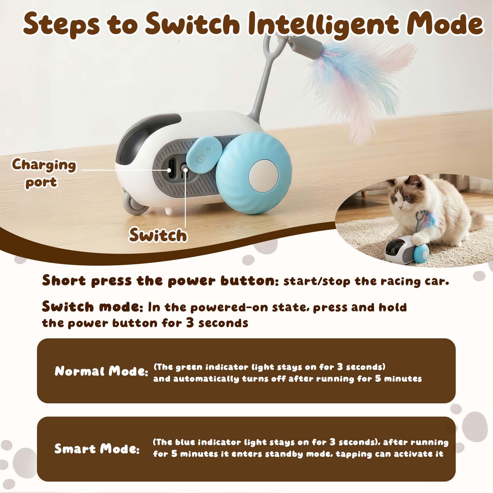 SDWUBQ toy has a detachable wheel for easy cleaning.