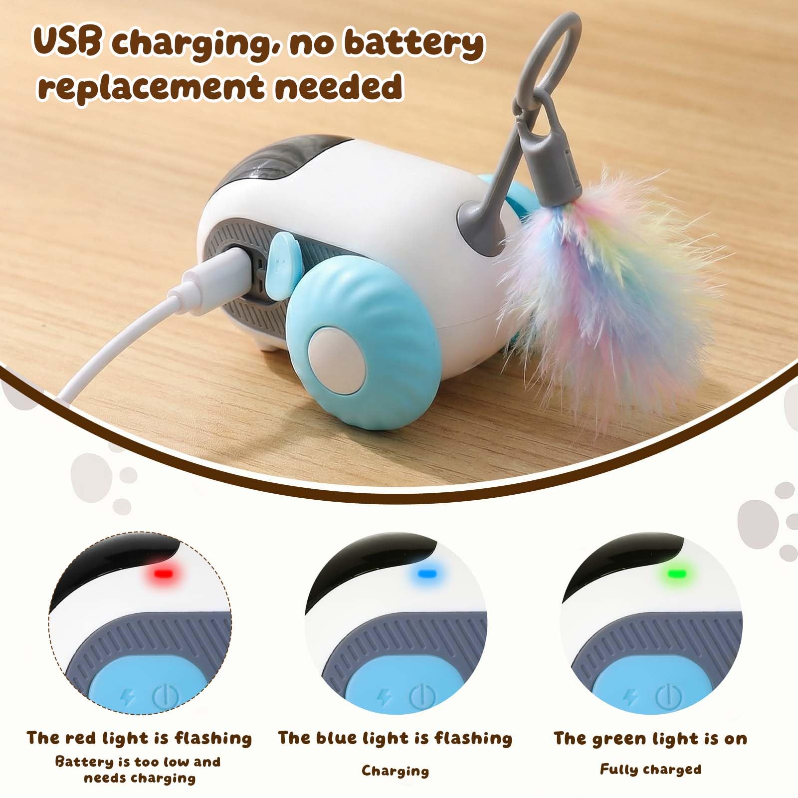 SDWUBQ toy uses sensors to avoid obstacles during play.
