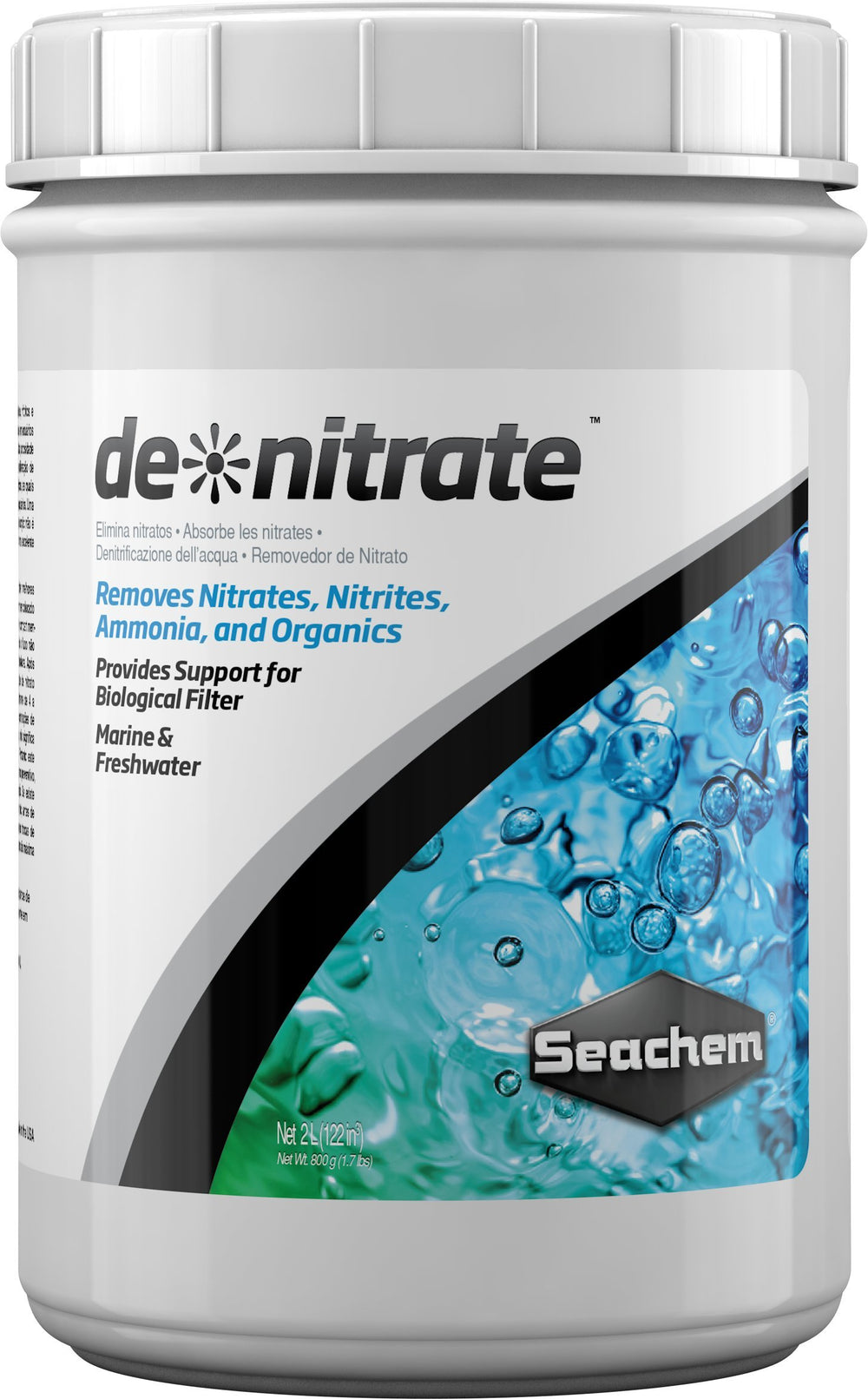 Seachem de*nitrate porous bead, 4 mm diameter, supports biological filtration.