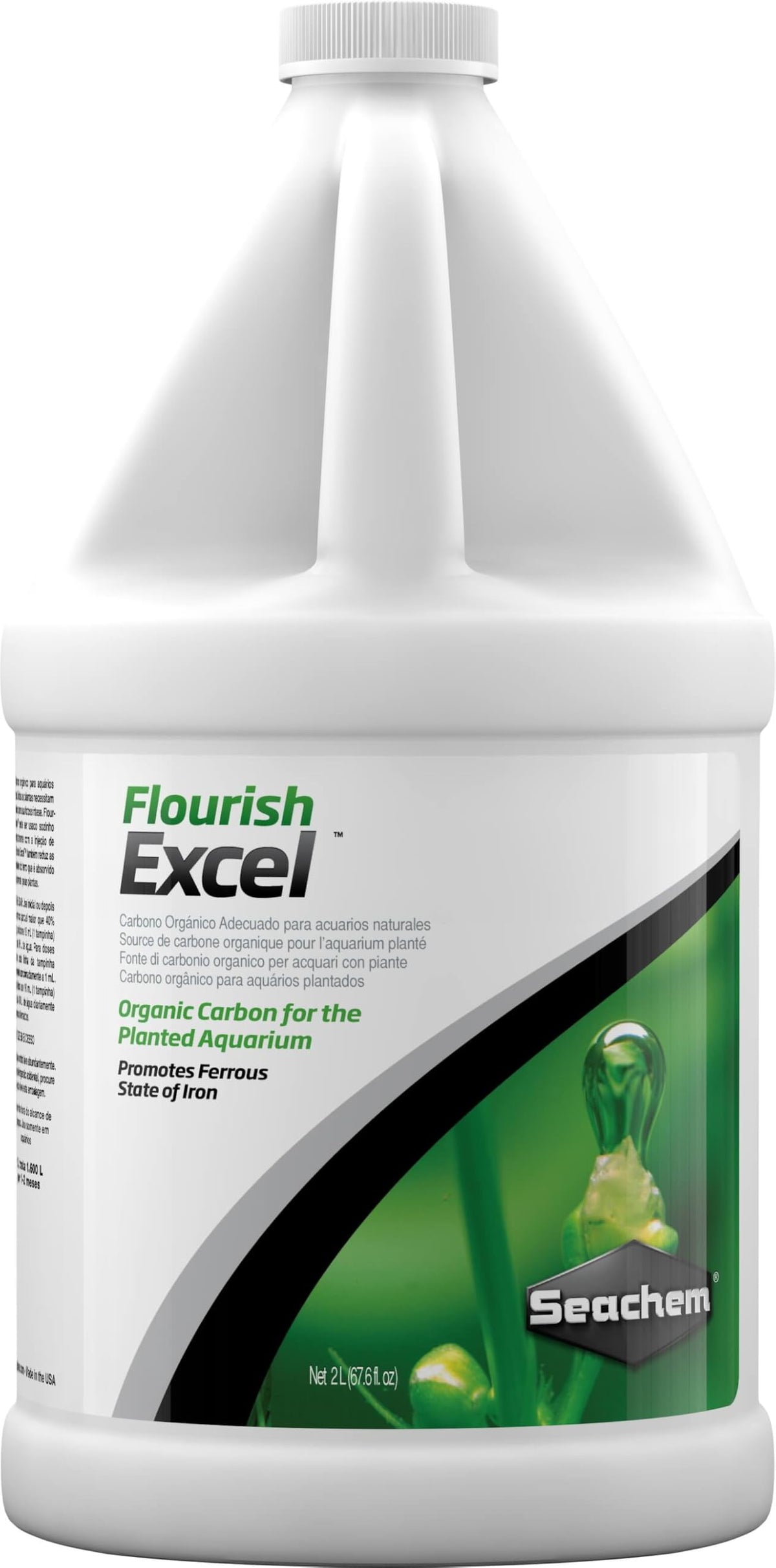 Seachem Flourish Excel bottle pouring for easy dosing in aquariums.