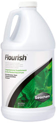 Seachem Flourish bottle pour demonstrates easy weekly dosing for healthy freshwater plants.