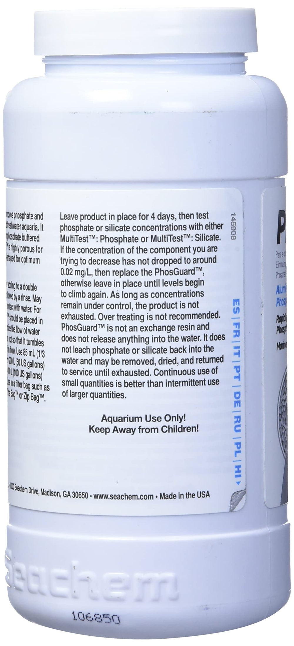 Close-up of PhosGuard resin beads showing phosphate binding.