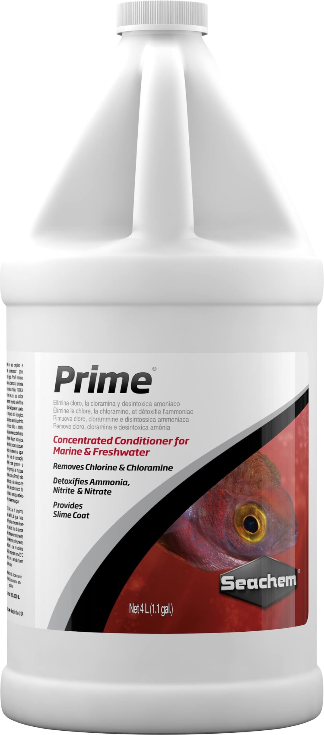 Seachem Prime bottle front with clear labeling for easy mixing and dosing.