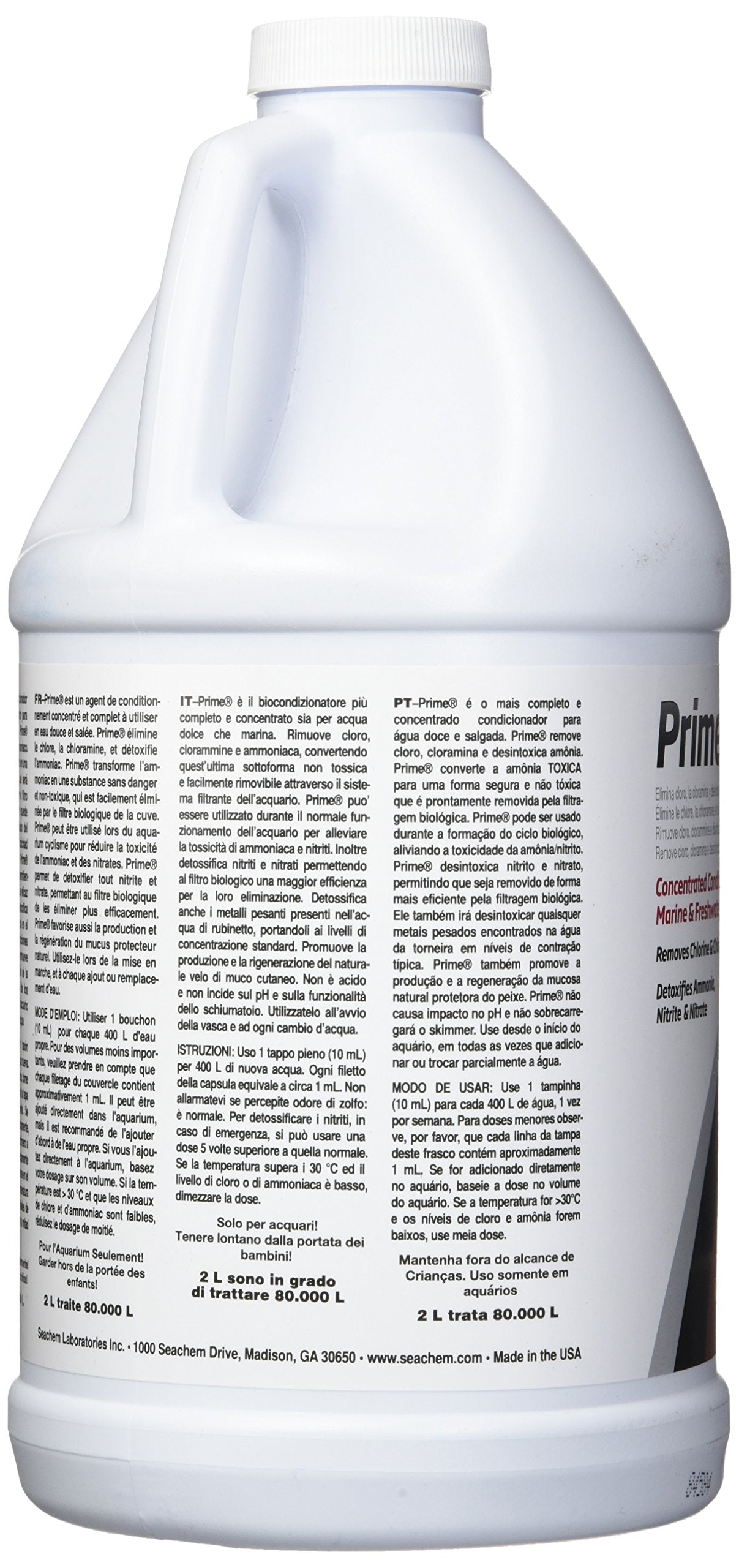 Seachem Prime freshwater tank, showing safe conditioning for fish.