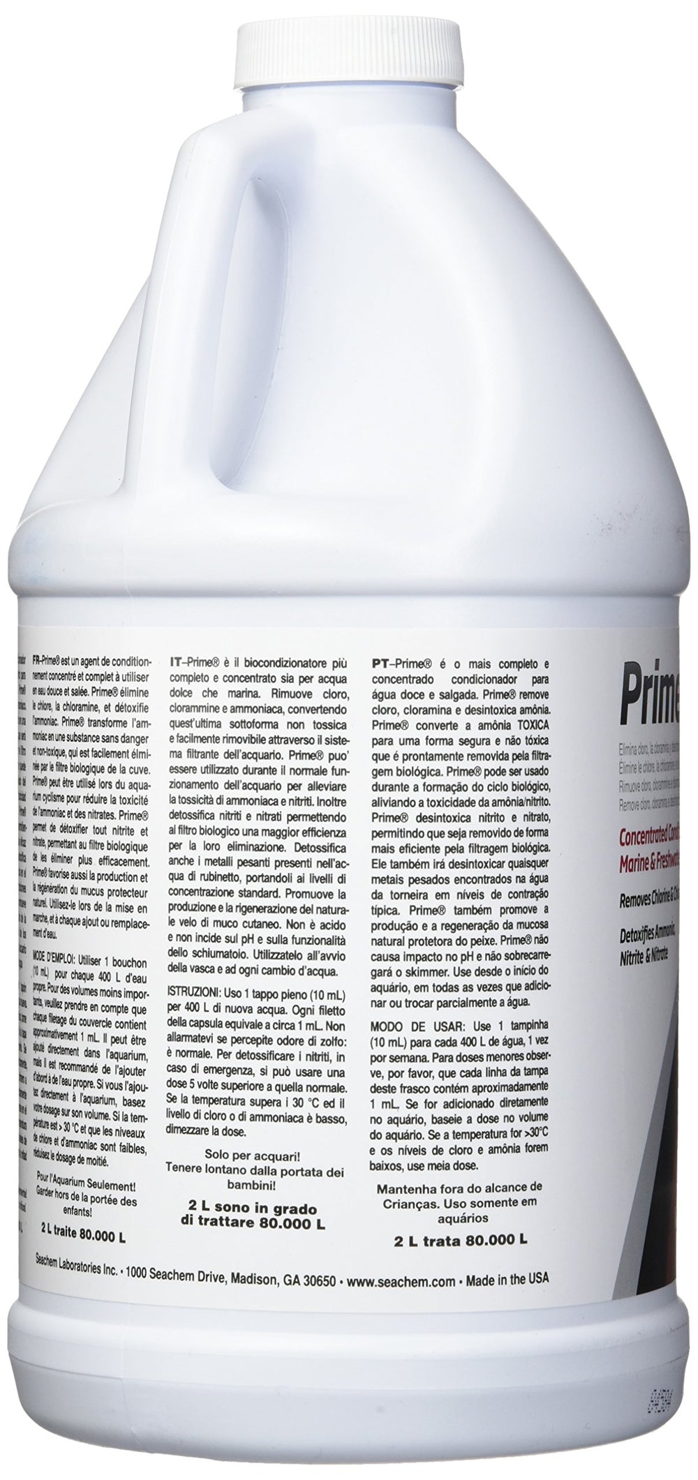 Seachem Prime freshwater tank, showing safe conditioning for fish.
